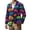 Blue, variant on Men's Halloween Pumpkin Print Corduroy Business Jacket, Halloween Style for Office Parties and Halloween Holiday Events