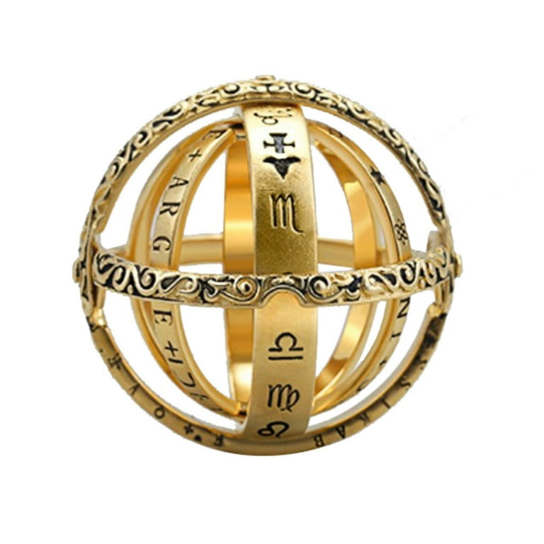 Weloille Astronomical Sphere Ball Ring Pendant Necklace Foldable Cosmic Finger Ring Magical Vintage Hip Hop Pendant Fashion Jewelry Walmart