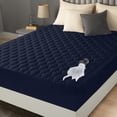 thumbnail image 1 of Protector de colchón impermeable Utopia Bedding Queen Navy, 1 of 8