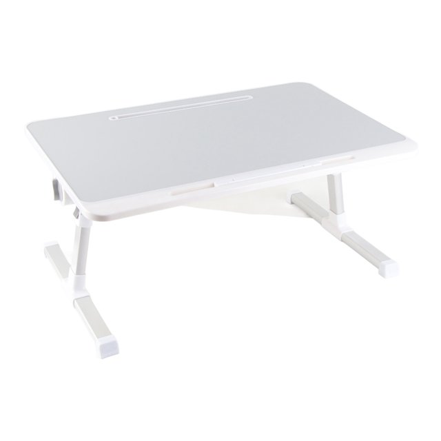 Portable Laptop Bed Table with Foldable Legs Aluminum Alloy, Rotating Desktop, Large Space, Minimalist Design for Writing Working Reading Eating