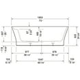 thumbnail image 2 of Duravit 700330000000090 Cape Cod Free Standing Acrylic Soaking Bathtub with Seamless Panel, 2 of 7