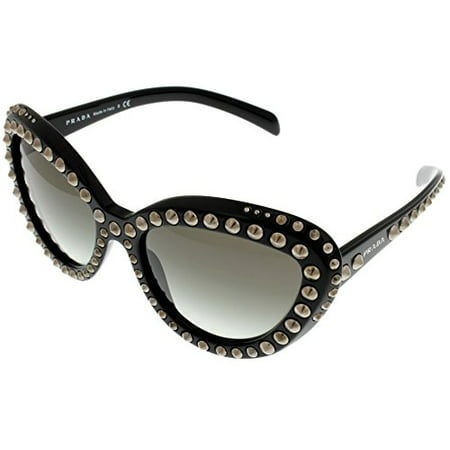 Prada Milano Sunglasses Womens Black Cateye PR31QS 1AB0A7 Size: Lens/ Bridge/ Temple: 57-19-140