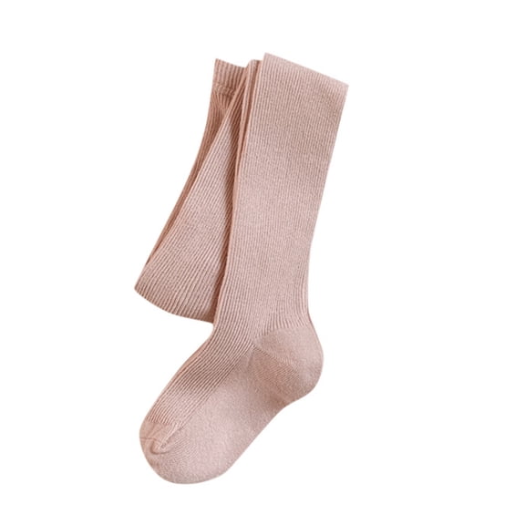 Whouriu Girls Tights Ribbed Knit Soft Stretchy Daily School Dress Socks