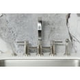 thumbnail image 3 of Kingston Brass KS8258DLBS Concord Two-Handle 4-Hole Deck Mount Bridge Kitchen Faucet with Brass Side Sprayer in Brushed Nickel, 3 of 8