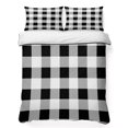 thumbnail image 2 of 3 Pieces Queen Quilt Set,Classic Farmhouse Black White Buffalo Plaid Soft Bedding Sets with 1 Quilt & 2 Pillow Shams,Geometric Lattice Summer Bedspread Lightweight Coverlet Comforter for All Season, 2 of 9