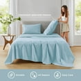 thumbnail image 3 of Regency Heights King 4-Piece 144TC Solid Cotton Sheet Set Light Blue, 3 of 10