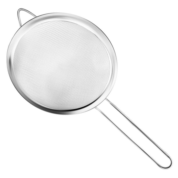 IPOW 7” Stainless Steel Fine Mesh Strainer, Colander Sieve Sifters with  Long Handle for Kitchen Food, Large Size for Tea Coffee Powder Fry Juice  Rice Vegetable Fruit Etc - Walmart.com - Walmart.com