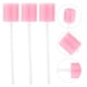 thumbnail image 3 of 100 unidades de esponjas desechables en forma de palito para el cuidado bucal, limpiadoras de dientes, hisopos para el cuidado oral (rosa), 3 of 7