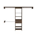 thumbnail image 4 of FM FURNITURE Cross Closet System, One Drawer, Three Metal Rod, Five Open Shelves, 4 of 6