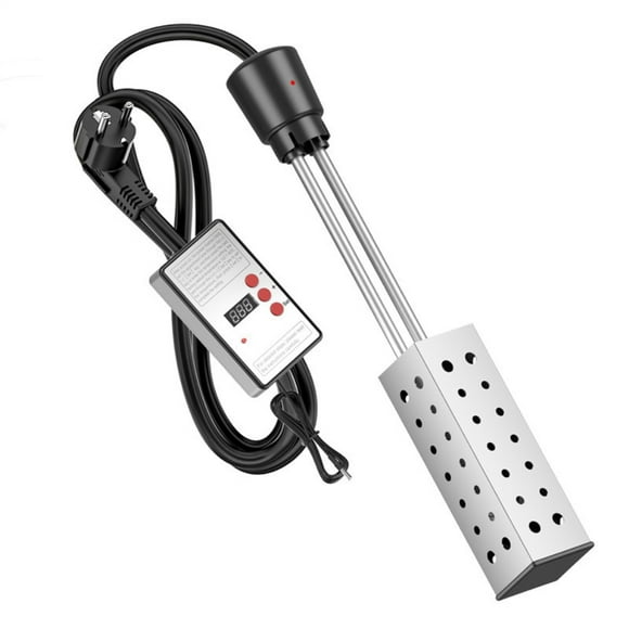 Electric Immersion Heater Bucket Water Heater Household High Power Submersible Pool Bathtub Heater with Thermostat Auto Shutoff