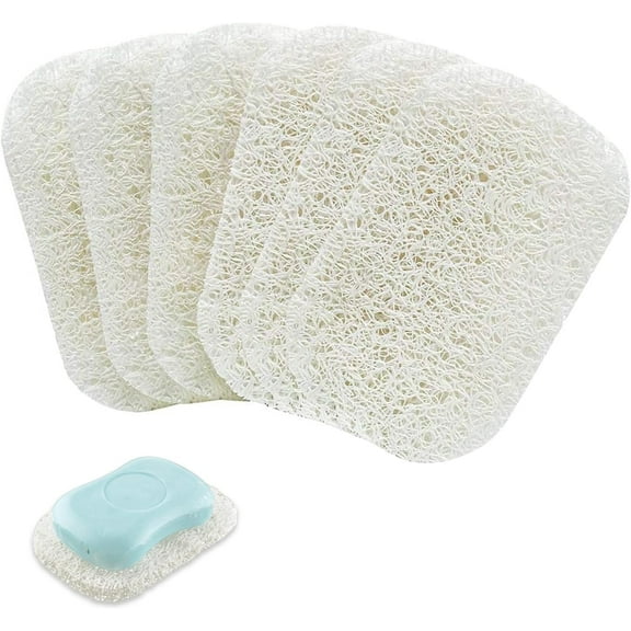 6 Pack Soap Saver Soap Lift Pad, Draining Lift Pad, Bathroom Accessories Soap Dishes, Soap Holder, Soap Saver Draining Lift Pad, Multi-Directional Weave Soap Saver for Bathroom Kitchen Shower Old Soap