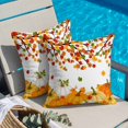 thumbnail image 2 of Throw Pillow Covers, Fall Pumpkins Decorative Throw Pillow Covers 20x20 Inch, Thanksgiving Red Orange Maple Leaves Branch Square Linen Pillow Cases for Couch/Living Room/Sofa, 2 of 9