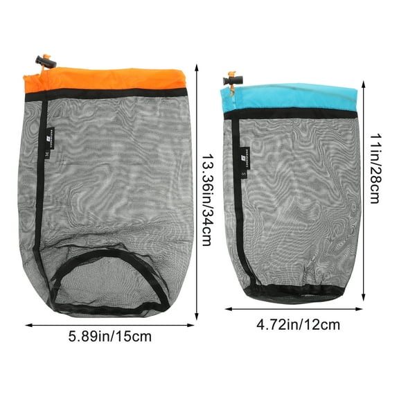 RENACLIPY Travel Clothes Bags 2-Pack Assorted Colors Mesh Laundry Organizer for Packing and Storage