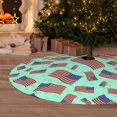 thumbnail image 6 of Yiaed Usa Flag Print Christmas Tree Skirt , Tree SkirtsTree Mat for Christmas Winter Holiday Indoor Decorations-30", 6 of 7