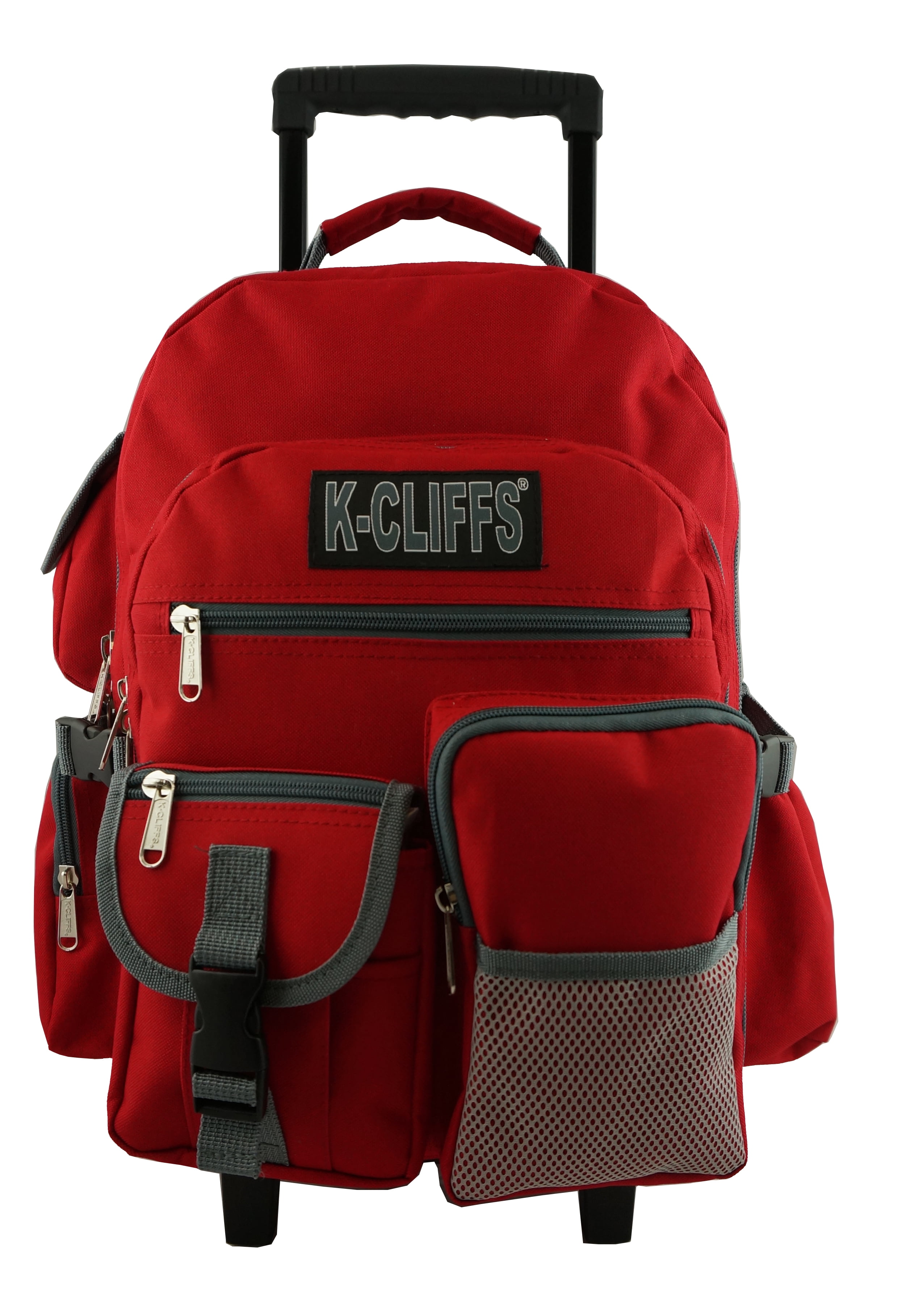 red backpack for travel