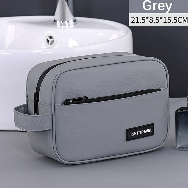 Organizador de viajes para bolsas de peluquería masculina | Bolsa de aseo de gran capacidad con gancho colgado – poliéster resistente al agua, múltiples compartimentos, kit portátil de afeitar y