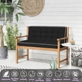 thumbnail image 3 of YLLN Porch Swing Cushions With Backrest, 4" Thicken Waterproof Outdoor Bench Cushion, Patio Swing Cushion Replacement, For Outdoor Indoor Garden Furniture, Only Cushion（40" x 63",Black）, 3 of 9