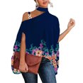 thumbnail image 1 of Blusa holgada de gran tamaño con estampado de moda y cuello alto para mujer, camisa informal holgada para uso diario al aire libre, 1 of 7