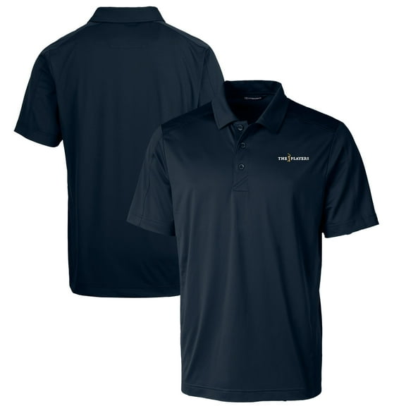 Men's Cutter & Buck Navy THE PLAYERS DryTec Prospect Textured Stretch Polo