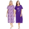 thumbnail image 6 of Dreams & Co. Plus Size 2-Pack Long Sleepshirts, 6 of 6