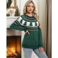 thumbnail image 4 of Christmas Sweaters for Women Chritmas Tree and Fair Isle Style Ugly Christmas Sweater Loose Knit Warm Pullover Sweater Shermie, 4 of 6