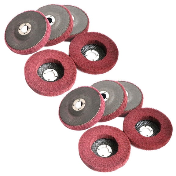 10Pcs 4 Inch Nylon Fiber Flap Disc Polishing Grinding Wheel,Scouring Pad Buffing Wheel for Angle Grinder