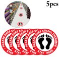 thumbnail image 4 of Coofit 5PCS Floor Sign Self-adhesive Social Distancing Floor Decal Sticker Safety Sign, 4 of 10