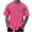 Red, variant on T-shirts for Men Print Coconut Tree Blouses Round Neck Casual Short Sleeve Round-Neck Top Brown L Mens Tops