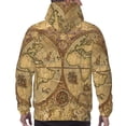 thumbnail image 7 of Uemuo World Map1 Pattern Men's Hoodie - Casual Pullover Hoodie with Kangaroo Pocket, Stylish Hooded Sweatshirt for Everyday Wear-3X-Large, 7 of 7