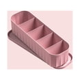 thumbnail image 1 of Caja de almacenamiento de calcetines tipo cajón hogar 3 en 1 categoría diseño de rejilla soporte de almacenamiento de ropa interior PP de gran capacidad rosa (5 calcetines de rejilla), 1 of 1