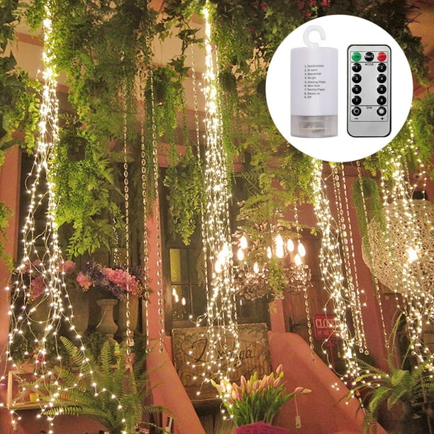 Maboto 200 Leds String Lights 8 Light, Outdoor Decorative Lights Battery Operated