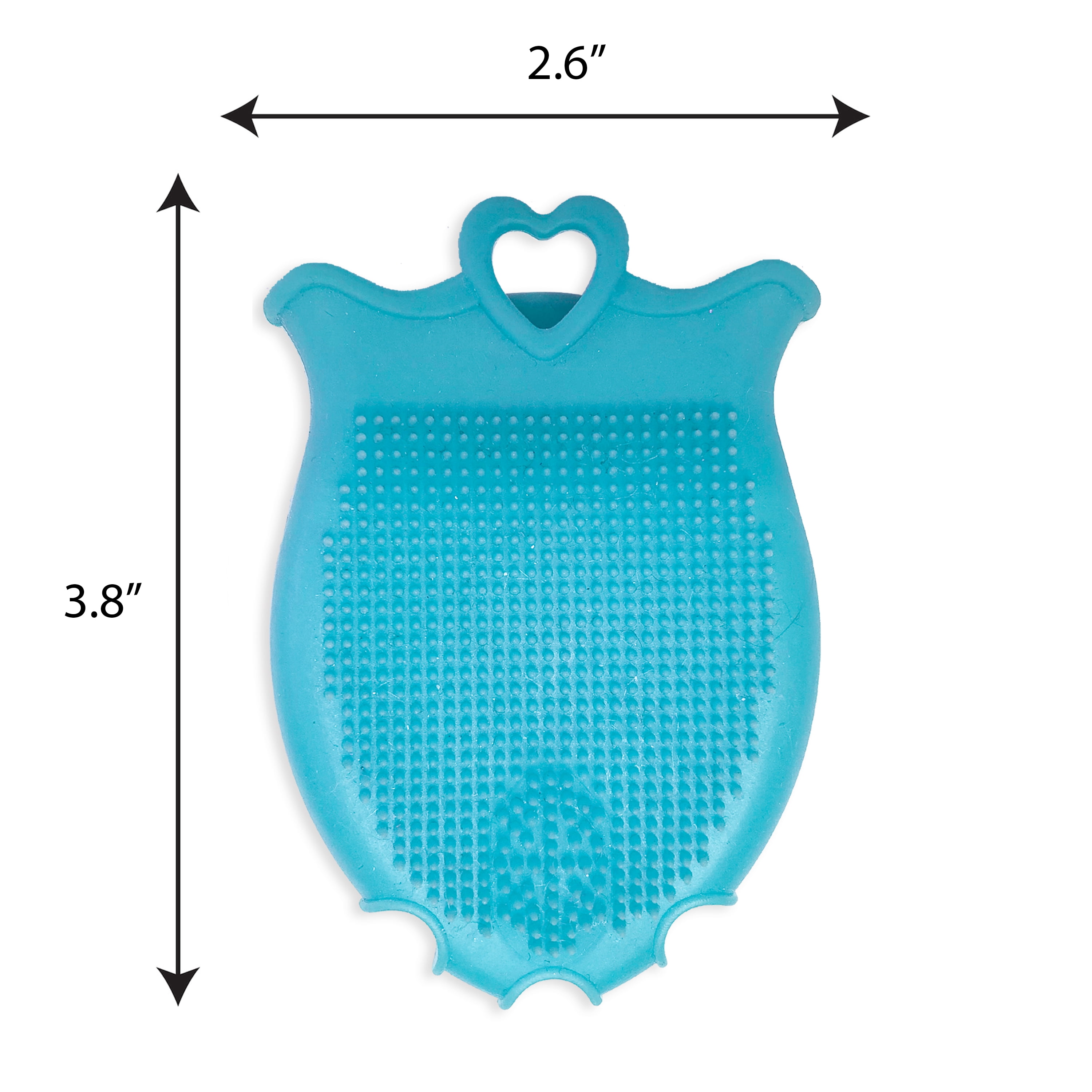 S&T INC. Dual Sided Silicone Face Scrubbers, All Skin Types, 2 Pk, 2.6 in x 3.8 in, Assorted Colors