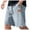 Hgg098-Light Blue, variant on Yaoyar Men Casual Fashion Loose Summer Comfortable Pocket Drawstring Elastic-Waist Shorts Half Shorts Pants Classic Fit Stretch Flat Front Shorts