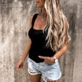 thumbnail image 2 of Quealent Womens Workout Tops V Neck Tank Tops for Women Side Split Sleeveless Shirts Loose Fit,Black M, 2 of 5