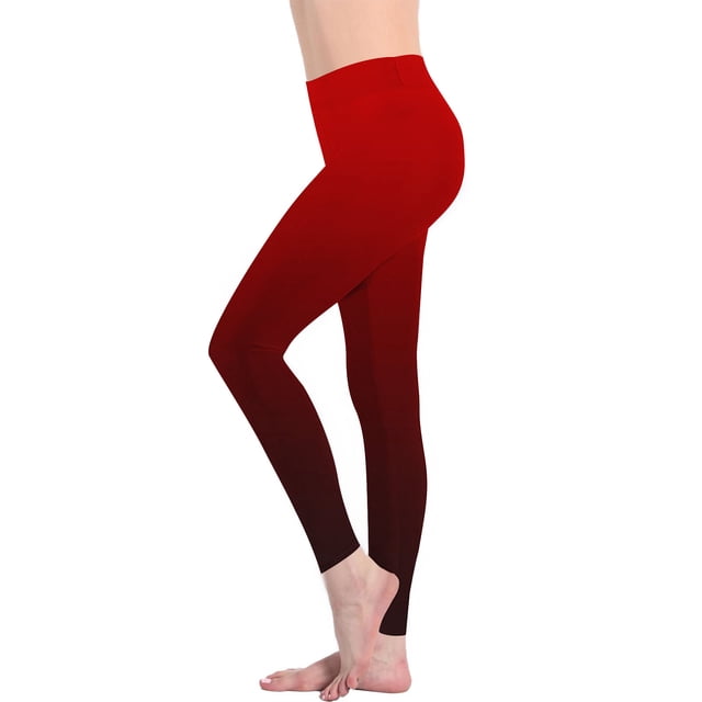 TIMIFIS Plus Size Yoga Pants for Women Workout Leggings for Women Tummys Control High Waisted Yoga Pants Gradient Color Athletic Running Cycling Tights - Spring/Summer