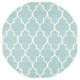 thumbnail image 4 of SAFAVIEH Dhurrie Toby Geometric Moroccan Wool Area Rug, Light Blue/Ivory, 6' x 9', 4 of 9