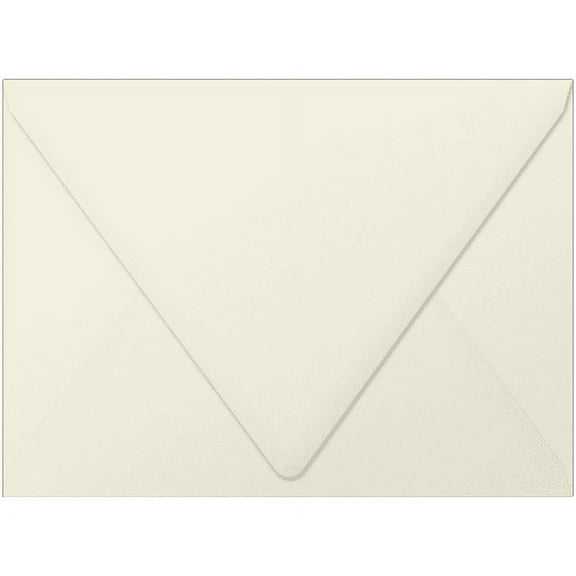 LUXPaper A7 Contour Flap Invitation Envelopes, 5 1/4 x 7 1/4, Natural, 70lb, 50 Pack