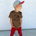thumbnail image 6 of XXWXYD Boys And Girls Vintage Baseball Graphic Tee Distressed Print Cotton Blend Tshirt Boys Girls All-Season Comfortable Retro Style Top (8-9 Years,Brown), 6 of 7