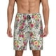 thumbnail image 1 of Balery Roses Mixed Zebra Pantalones cortos de pijama de punto de algodón para hombre con cinturilla y bolsillos-Large, 1 of 6