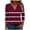 Wine, variant on Enjoytime 3/4 Length Sleeve Womens Tops Color Block V Neck Shirts Loose Fit Casual Blouses Women Fall Clothes