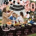 thumbnail image 4 of 40th Birthday Decorations - Black and Rose Gold Party Decorations, Balloons, Banner, Plates, Napkins, Cups, Tableware, Tablecloth, 40th Birthday Party Supplies for Women, Serve 20, 4 of 6