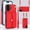 Red, variant on For iPhone 14 Plus RFID Blocking Protective Purse Wallet Case Magnetic Organ Style Flip Cover Multi-Card Slots Pocket With Detachable Shoulder Strap And Wrist Strap,Brown,For iPhone 14 Plus