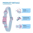 thumbnail image 5 of Wolfone Waterproof Dog Collar with Quick Release Buckle， Cute Adjustable Collar for Dogs Comfort Sturdy Durable Odor Proof Easy Care（Spun Sugar 28-36cm）, 5 of 7