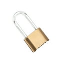 thumbnail image 2 of Coded Lock Replacement Waterproof Anti-rust Alloy Solid Color Replacement Password Portable Household Door Cabinet Gate Warehouse Padlock Locking Tool Long Gold, 2 of 9