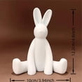 thumbnail image 3 of CQCYD Easter Bunny Figurine, Home Decor Resin Rabbit Statue Living Room Porch Cabinet Office Decorations Gifts Spring Table Centerpiece Holiday Mantel Display, 3 of 4