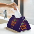 thumbnail image 5 of Goofa Mardi Gras2 Pattern Triangle Square Tissue Box Cover, Modern PVC Leathe Facial Paper Holder,Decorative Holder/Organizer for Bathroom Vanity Countertop, 5 of 9