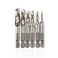 thumbnail image 1 of WASHWEPE 6Pcs Countersink Drill Bit for Metalworking Tools with Deburrring Chamfering, 1 of 3