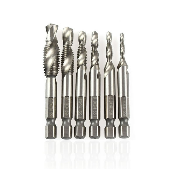 WASHWEPE 6Pcs Countersink Drill Bit for Metalworking Tools with Deburrring Chamfering