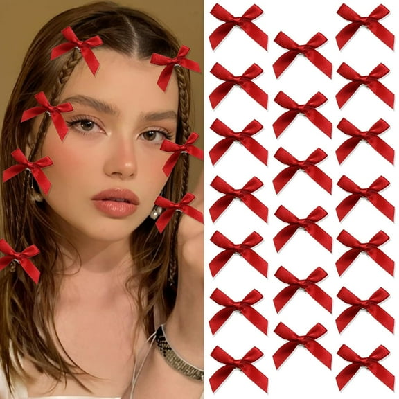 20PCS Hair Bows Ribbon Alligator Hair Ribbon Hair Barrettes for Teens Small Claw Clips for Thick Thin Hair,Cute Hair Accessories for Women Girls