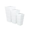 thumbnail image 5 of DecMode 13"W, 25"H Metal Modern Planter, White, 3-Piece, 5 of 8